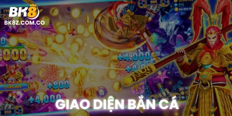 Giao diện game bắn cá đổi thưởng BK8 với đồ họa 3D sinh động