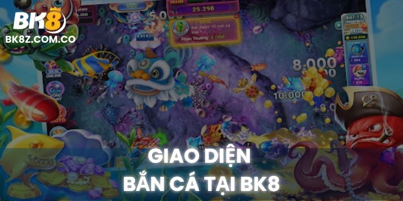 Giao diện game bắn cá online tại BK8 với đồ họa đại dương sống động