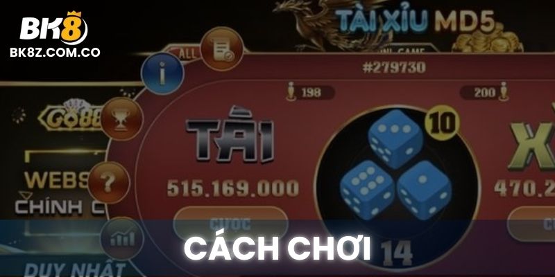 Cách đặt cược Tài Xỉu 3D với giao diện phân vùng rõ ràng trên BK8
